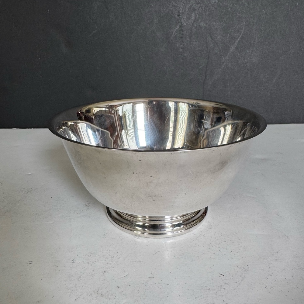 Vintage 1987,  6” Silverplate Paul Revere Bowl Candy Dish